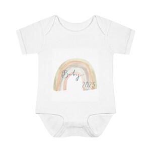 Tęczowe body niemowlęce, kombinezon niemowlęcy, uroczy strój niemowlęcy, kolorowe ubranka dla niemowląt, prezent dla noworodka, body pour bébé arc-en-ciel