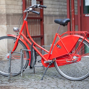 Red Bicycle Photography, Bike photo, Bike Photography, Bicycle, Red Bike, Old Stone Street Red Bike
