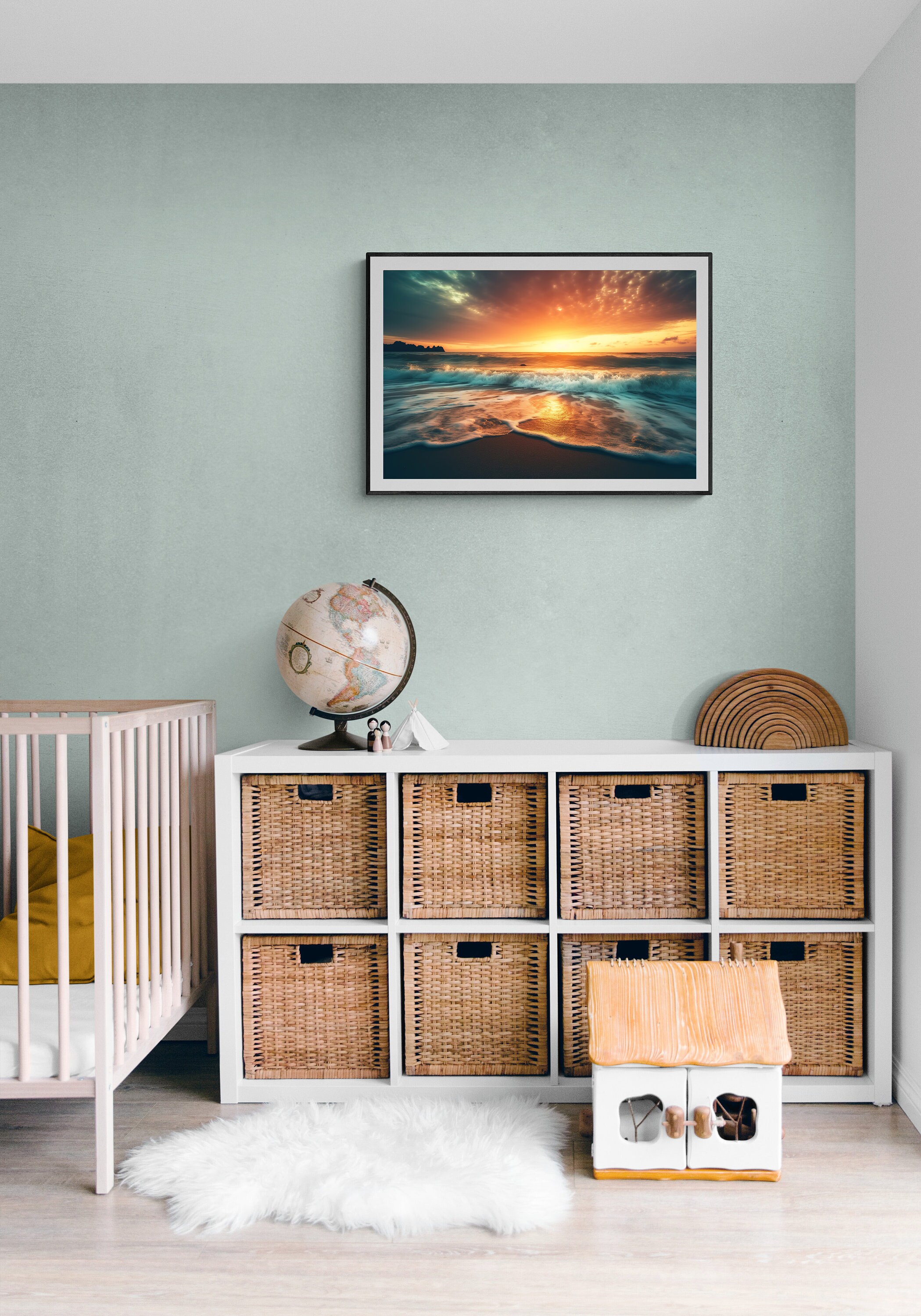 Beach Sunset, Sunrise Wall Art, Sunrise Over the Sea, Beautiful Sunrise ...