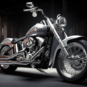 Modern Motorcycle, Chopper, Harley Davidson Gifts, Motorcycle, Bike Lover, Instant Digital Download, Wall décor!