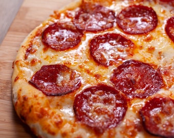 Pepperoni Pizza Print: Italian Food Kitchen Decor (Digital Download)