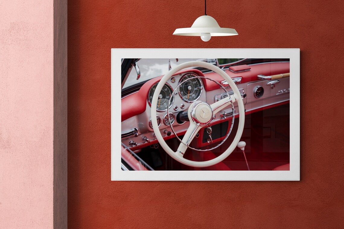 Classic Mercedes Interior Print: Vintage Car Photography (digital ...