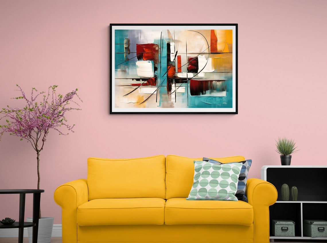 Abstract Wall Art Abstract Colorful Oil Painting Modern Wall Etsy
