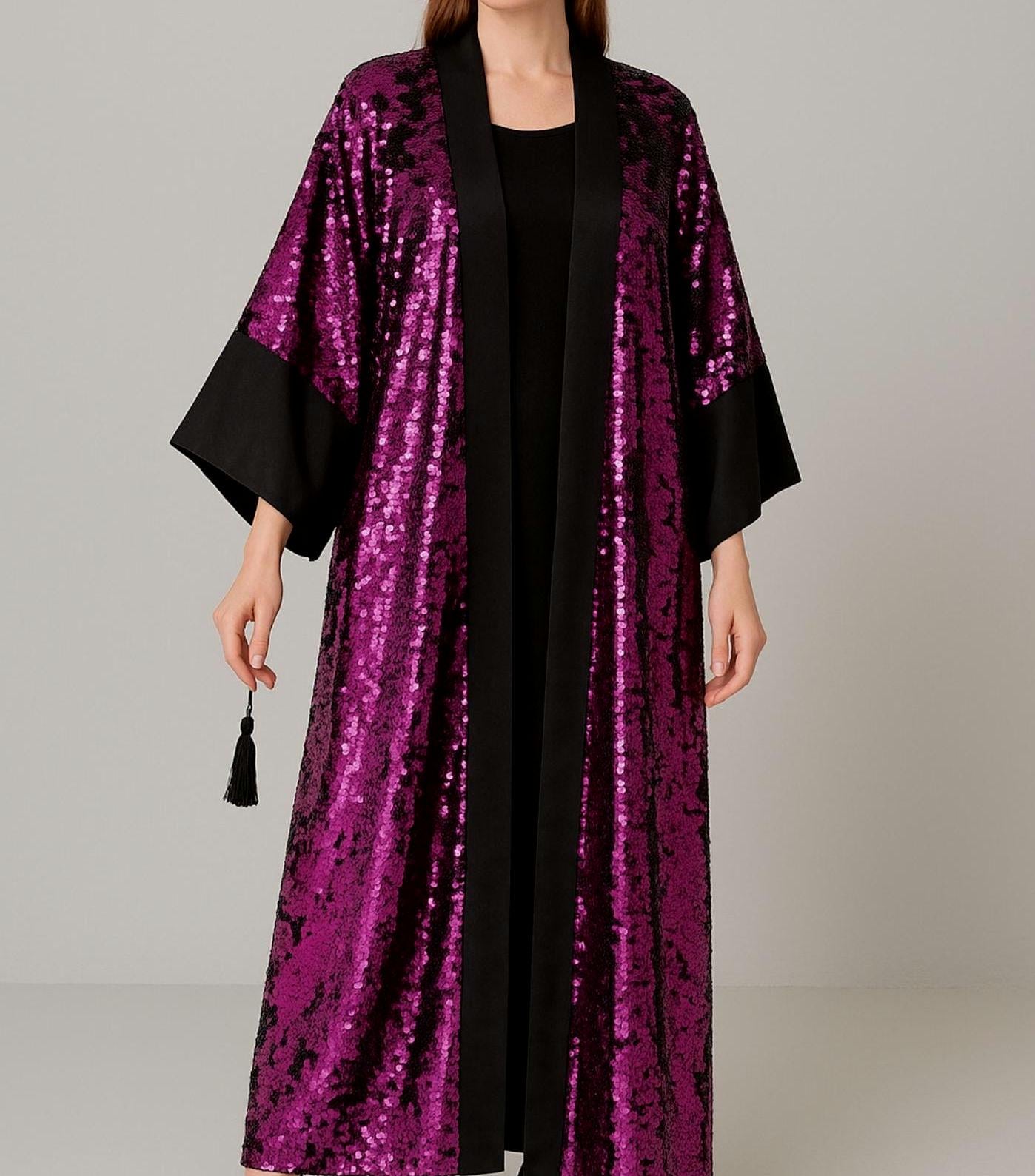 strapless open back dress Soft Pastel Kimono Abaya  Yes Hijab