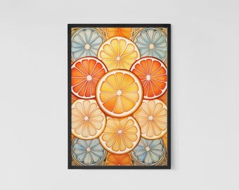 Lemon & Orange Print: Japanese Ukiyo-e Kitchen Art (Digital Download)
