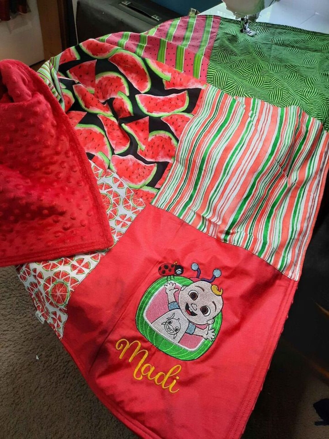 Blanket Baby Toddler Batting Quilt JJ Patchwork Etsy