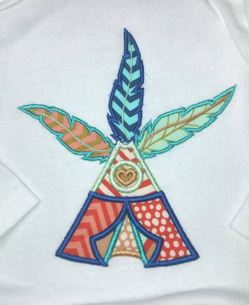 Native baby Boy White onesie Thanksgiving applique Tee Pee feathers 12 mos 6 mos 3 to 9 mos 12mos NB 2T 3T handmade short long sleeve nice