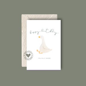 Silly Goose | Happy Birthday You Silly Goose | Printable Birthday Card
