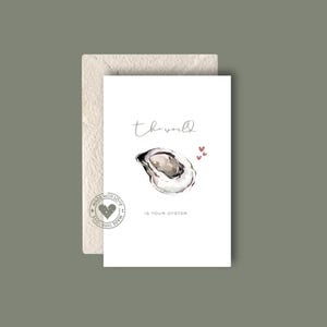 Le monde est à vous | Côtière | Coquillage aquarelle | Félicitations | carte de fin d'études | Téléchargement numérique