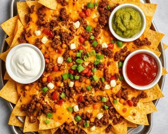 Loaded Beef Nachos Recipe: Easy Cheesy Appetizer (Instant Digital Download PDF