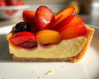 Fresh Fruit Tart Recipe: Homemade Custard Tart (Printable PDF)