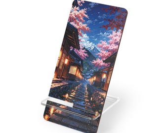 Twilight Path to Fuji Mobile Display Stand for Smartphones | Japanese Village Scene