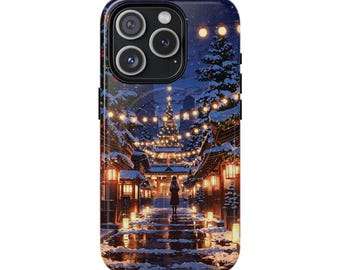 Cozy Anime Christmas Street Tough Magnetic Case