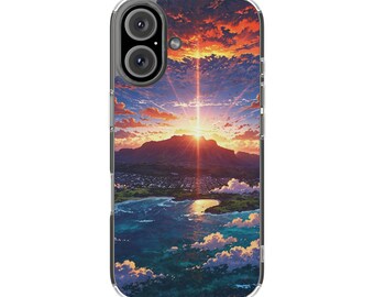 Aurora Rise Light Over the Horizon phone case | clear magnetic impact-resistant case