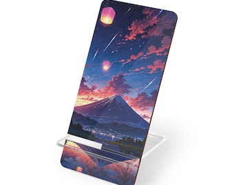 Tranquil Night Sky Over Majestic Mt. Fuji 2 phone stand | smartphone display stand