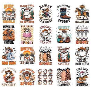 Retro Halloween Png Bundle, Halloween Sublimation Designs, Spooky Season Png, Ghost T-shirt, Pumpkin Png, Fall Png, Retro Halloween Png