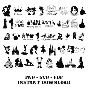 Mega Svg Bundle, Svg Cricut Cut Files, Princess, Toy Story, Lion King, Stitch Svg, Cinderella, Mouse Mega Bundle, Silhouette, Cut Files