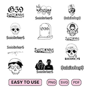 Suizid Jungen Abziehbilder SVG PNG Design Bundle, Suizid Jungen Clipart, Suizid Jungen Png, 59 svg, Suizid Jungen Künstler Musik svg png