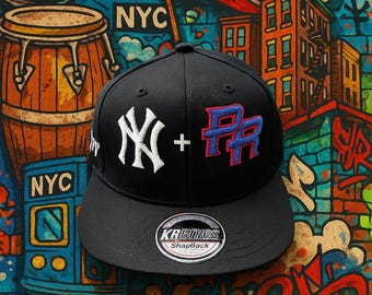 Nuyorican Snapback Hat • Custom Embroidered Puerto Rican NYC Streetwear Cap
