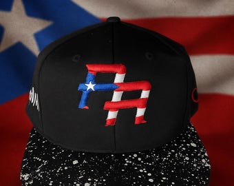 Kundenspezifische Puerto Rico Snapback Cap • Bestickte PR Flaggen Cap, Boricua Pride Name