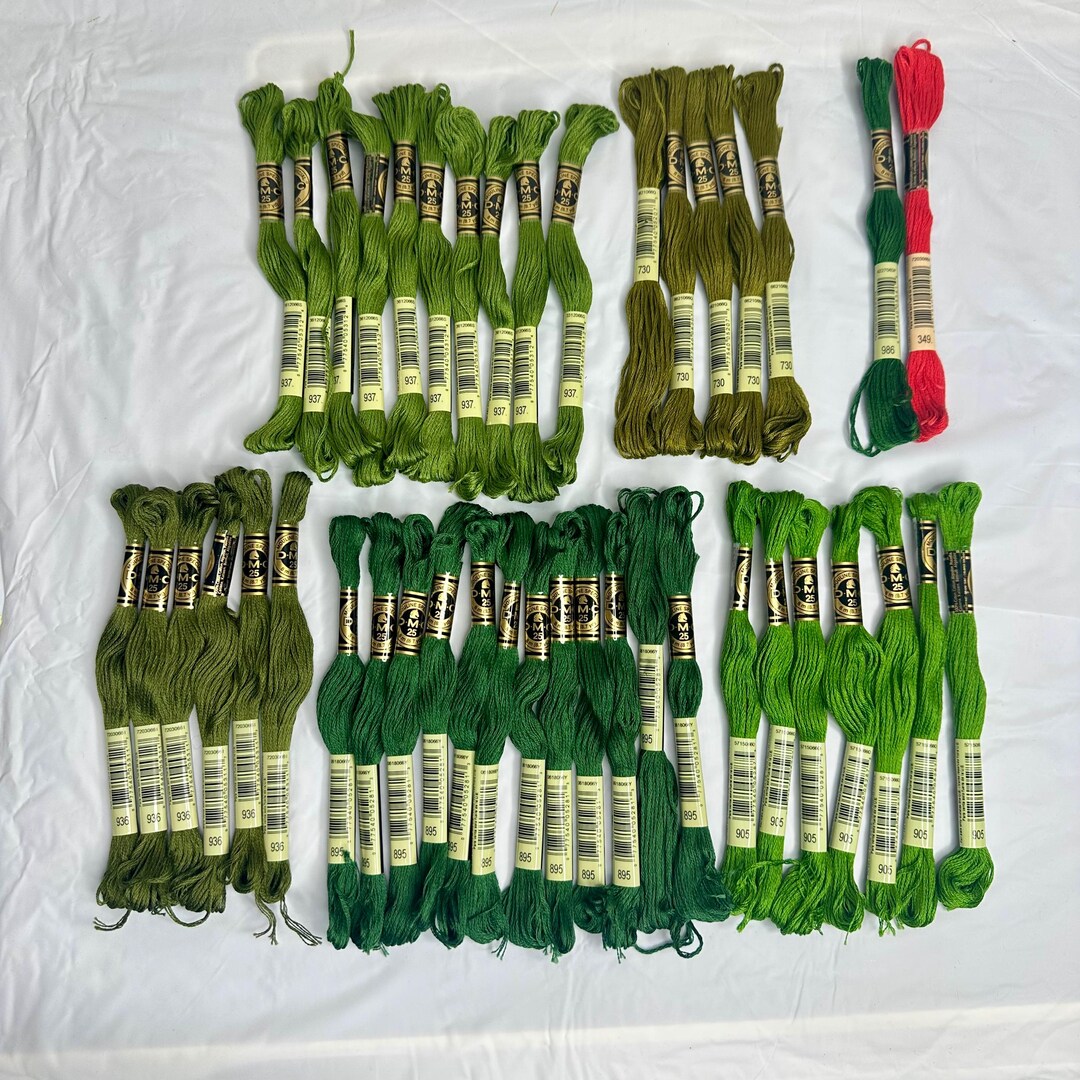 DMC Floss Thread Skein Lot of 43 - Each 8.7 Yd Cotton DMC 25 Embroidery ...