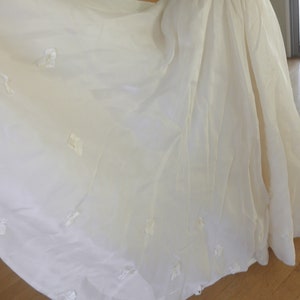 Max Chaoul Wedding Skirt With Flowers Applique SZ 38 FR 6 US Worn Once image 3