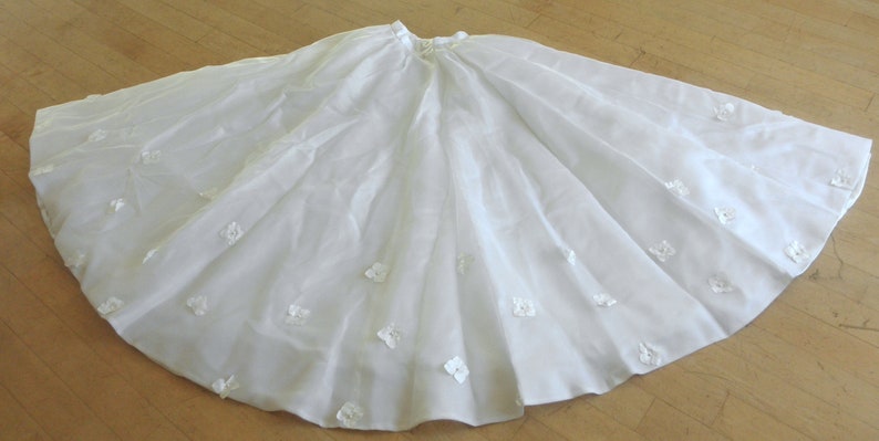 Max Chaoul Wedding Skirt With Flowers Applique SZ 38 FR 6 US Worn Once image 1