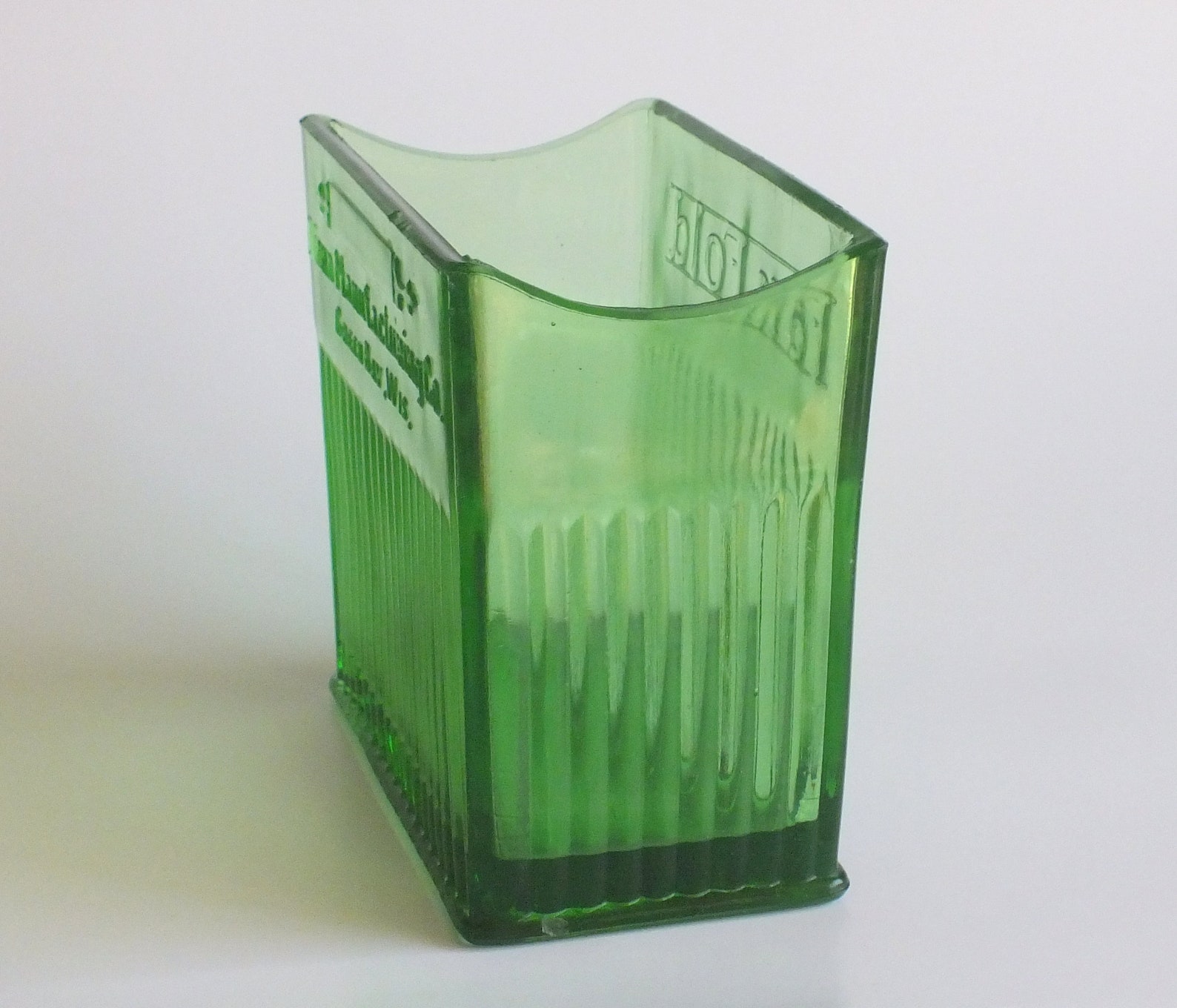 Rare Fan Fold Green Depression Glass Napkin Holder Diana Etsy