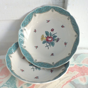 Vintage Royal Doulton Handpainted Fruit Bowls 1940s Lowestoft Bouquet 6023