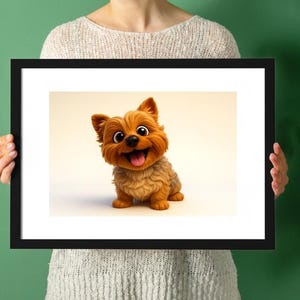Custom 3D Animated Pet Portrait in Pixar-Inspired Style – Personalized Digital Pet Art from Your Photo