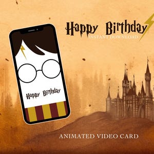 Carte de vœux numérique magique avec musique | Modèle modifiable Canva | Compatible mobile | Téléchargement instantané