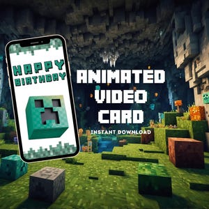 Carte d'anniversaire pixel | eCard animée style jeu vidéo | Vidéo animée | Modifiable
