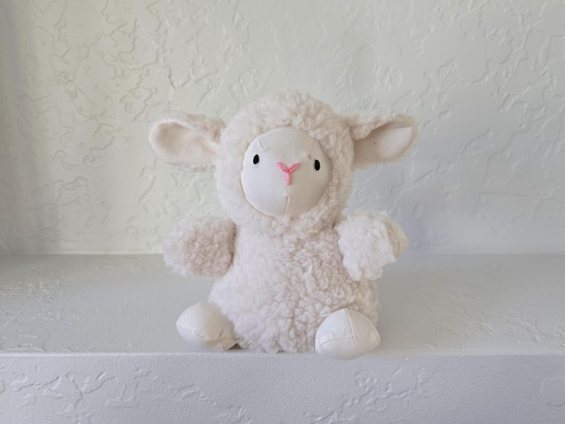 Lamb Plushie Sewing Pattern and Tutorial - beginner friendly, step by step illustrated guide - DIY plush toy stuffed animal handmade sheep image 7