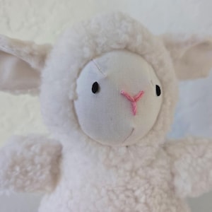 Lamb Plushie Sewing Pattern and Tutorial - beginner friendly, step by step illustrated guide - DIY plush toy stuffed animal handmade sheep image 8