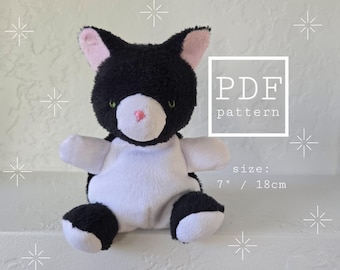 Kitty Cat Schnittmuster und Anleitung - bebilderte Schritt für Schritt Anleitung - DIY Plüschtier Stofftier - handgemachtes Geschenk