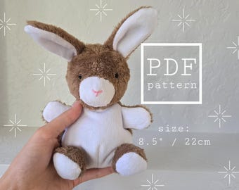 Häschen-Schnittmuster und Anleitung - bebilderte Schritt für Schritt Anleitung - DIY Plüschtier Stofftier - handgemachtes Geschenk