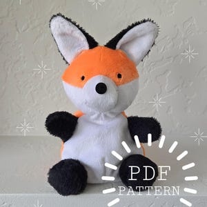 Fox Plushie PDF Sewing Pattern and Instructions, Small Stuffed Animal Toy DIY, Digital File Instant Download