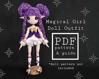 Magical Girl Doll Outfit Sewing Pattern & Illustrated Guide Tutorial