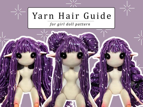 Yarn Hair Tutorial for Girl Doll, Beginner Friendly Guide with Photos, Hair Weft Installation PDF
