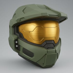 Halo Master Chief Helmet – Full-Size 3D Printed Spartan Cosplay Prop – Painted or Unpainted DIY Kit for Halo Fans & Collectors