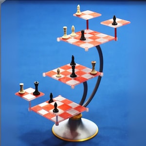 3D Star Trek Chess Set – Multi-Level 3D Printed Game Board – Sci-Fi Chess Gift for Star Trek Fans & Big Bang Theory Collectors