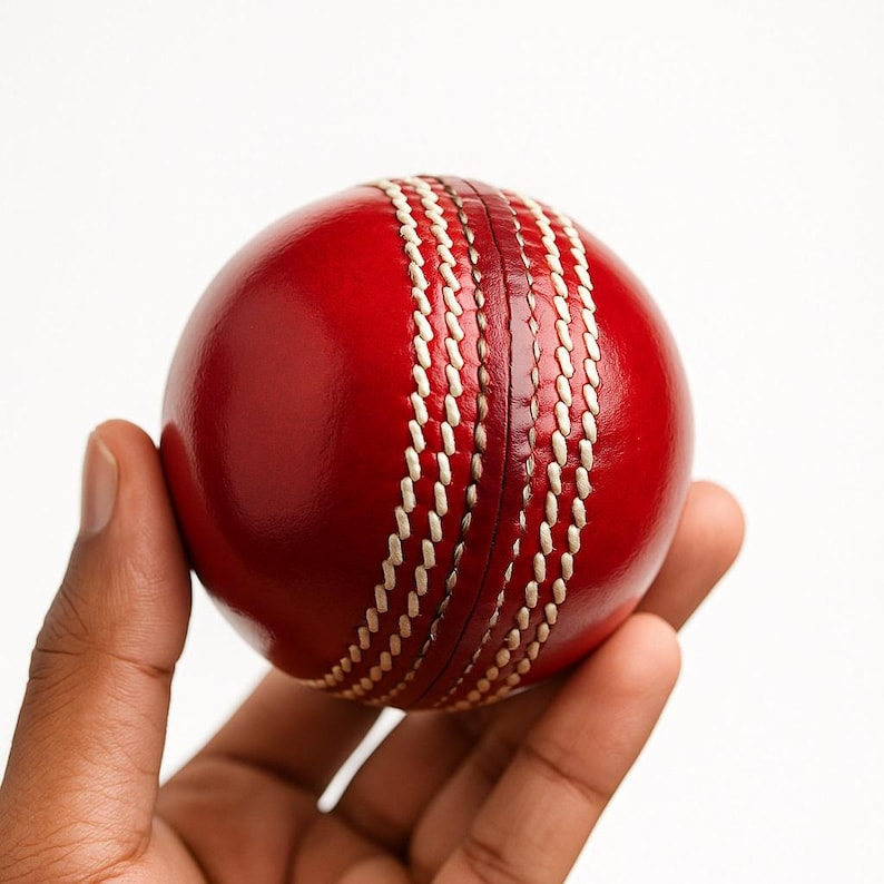 Handmade Leather Cricket Ball – Tournament-grade, Red, Hand-stitched ...
