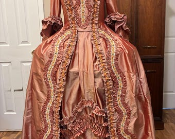 Pink Silk Francaise Robe size 14-16