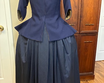 Navy Wool Caraco & Petticoat size 10