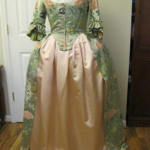 SALE_Silk Lampas Gown & Satin Petticoat sz 12