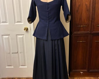 Colonial Wool Twill Caraco Jacket and Wool Petticoat size 10