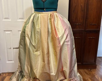 Striped Silk Taffeta Colonial Petticoat sz18