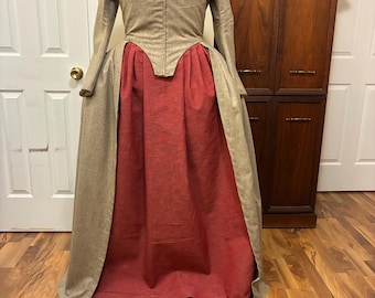 Wool Blend Colonial Gown & Cotton Petticoat sz 18