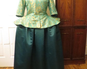 Colonial Caraco Jacket & Petticoat sz 14-16