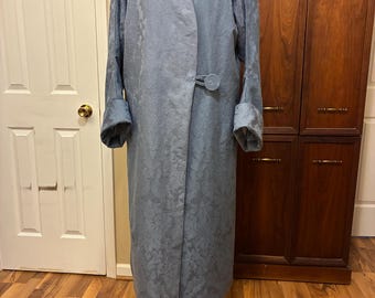 Blue Cotton Damask Colonial Banyan M